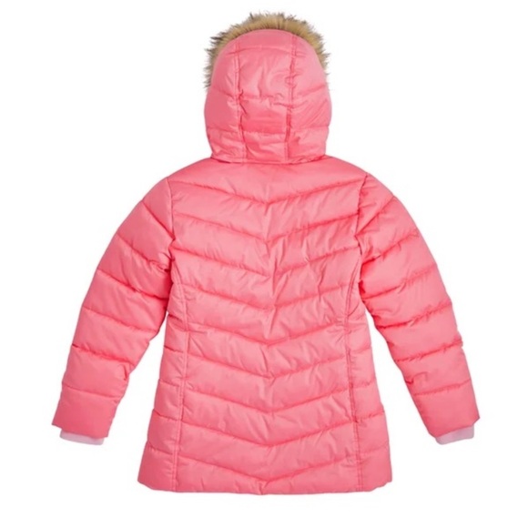 Land's End Hooded Youth Parka Jacket - Salt Washed Pink NEW - Picture 16 of 16
